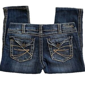 Silver Jeans Mckenzie Blue Denim Capri Jeans Women’s 32-Country Western Boho